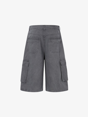 Gothic Cross Graphic Cargo Shorts