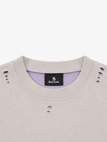 Paneled Graphic Distressed Tee