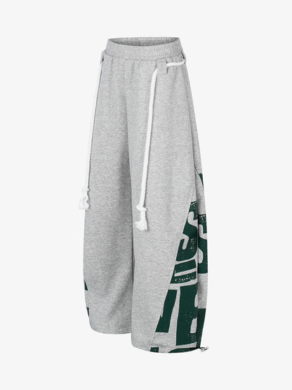 Streetwear Graffiti Drawstring Baggy Sweatpants