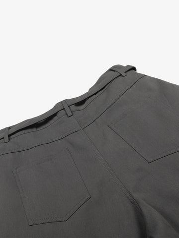 Industrial Pleated Wide-Leg Sartorial Shorts