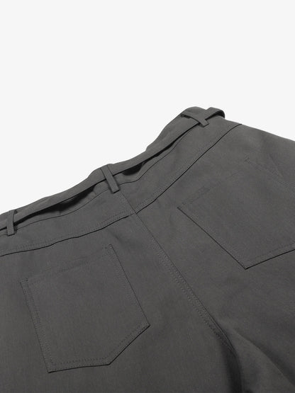 Industrial Pleated Wide-Leg Sartorial Shorts