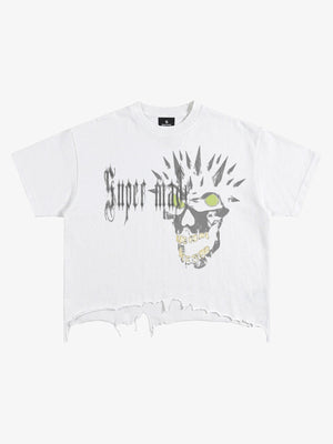 Skull Graphic Brushed Tee