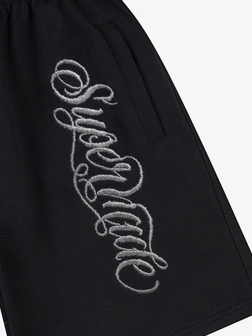 Zip Pocket Embroidered Shorts