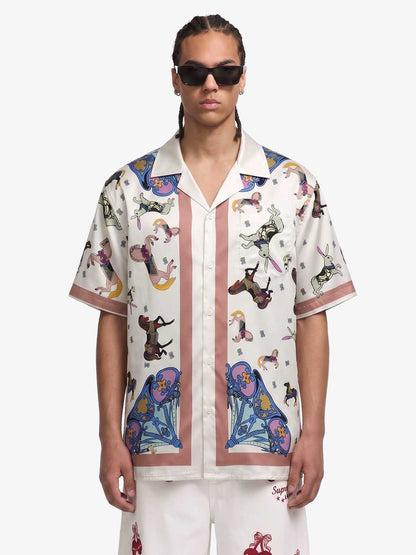 Carousel Park Satin Cuban Shirt