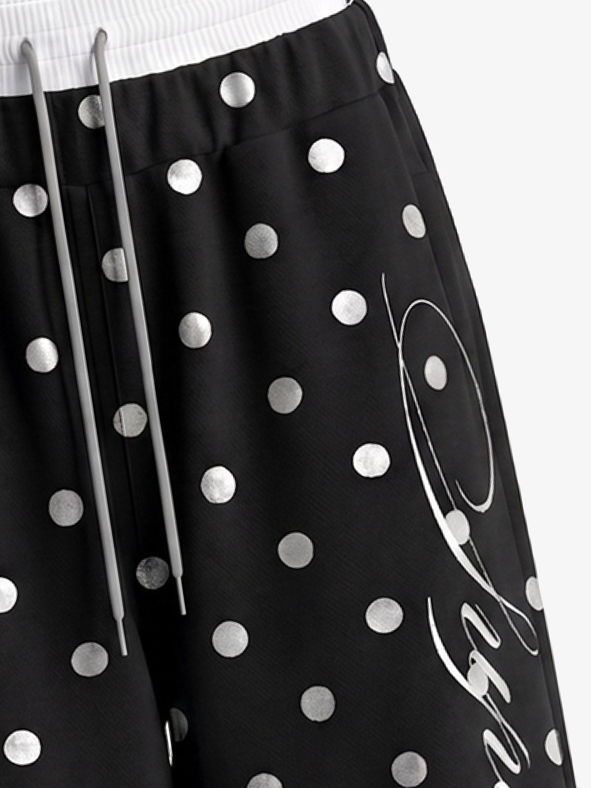 Double Waist Polka Dot Pants