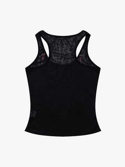 Layered Sporty Mesh Tank Top
