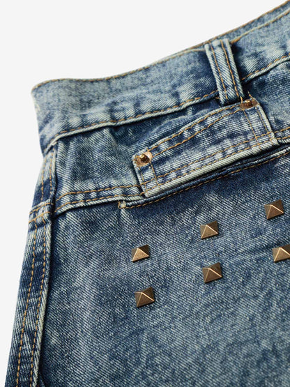 Rivet Detail Barrel Baggy Jorts