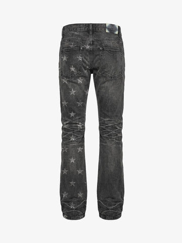 Crackle Star Pleated Jeans