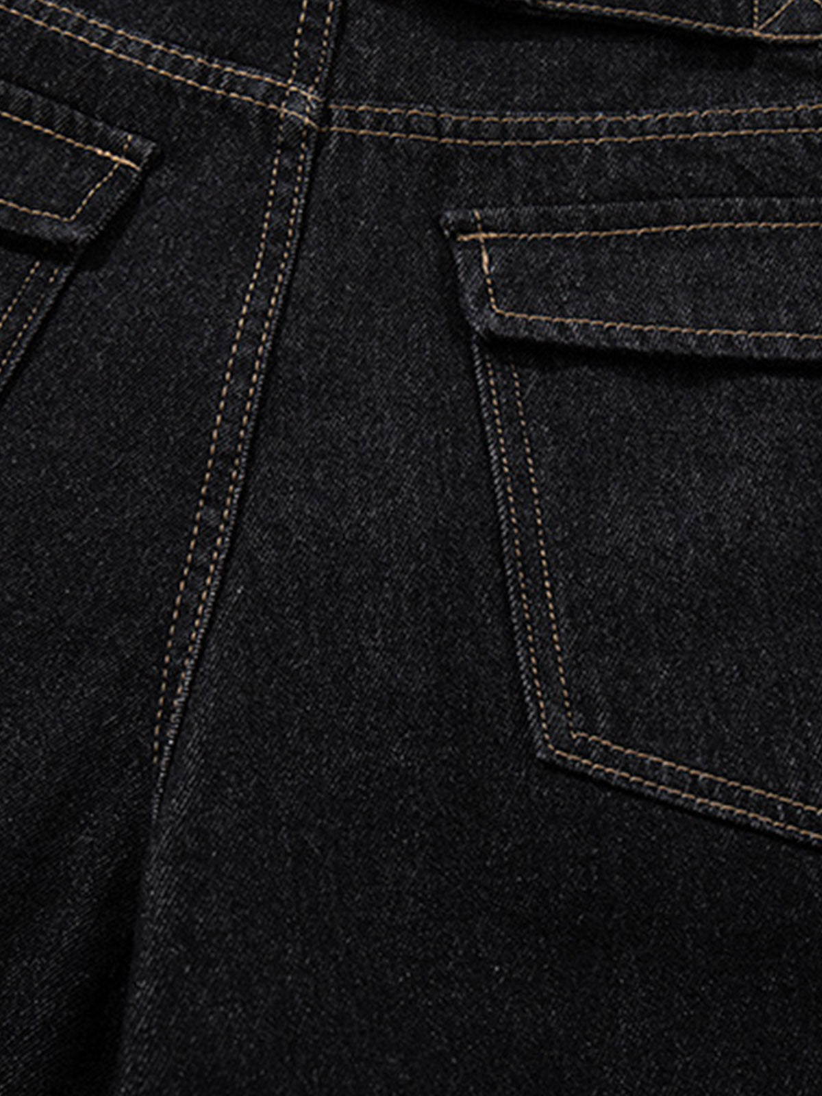 Dark Wash Jeans – Adjustable Waist Tabs Copper Hardware Classic Fit Denim