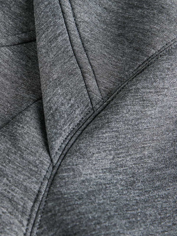 Panel Cut Stand Collar Zip Up Jacket 