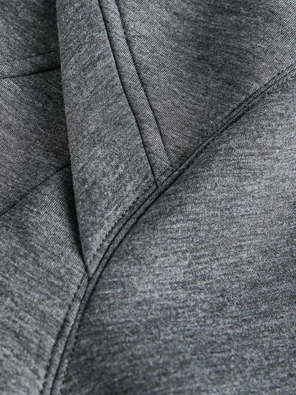 Panel Cut Stand Collar Zip Up Jacket 