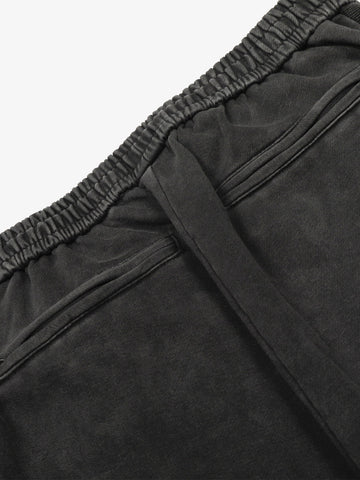Street Washed Mottled Rivet Letter Print Baggy Sweatpants 