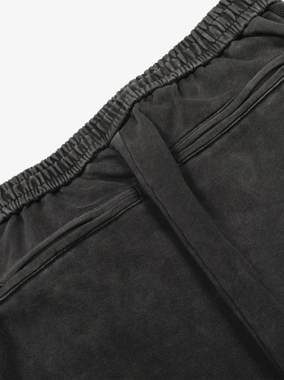 Street Washed Mottled Rivet Letter Print Baggy Sweatpants 