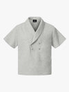 Shawl Collar Button Detail T-Shirt