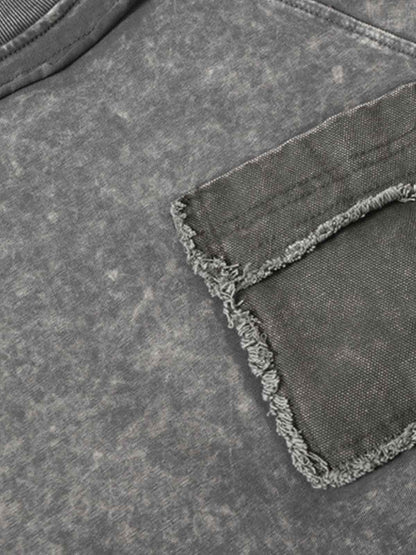 Exposed Seam Washed T Shirt