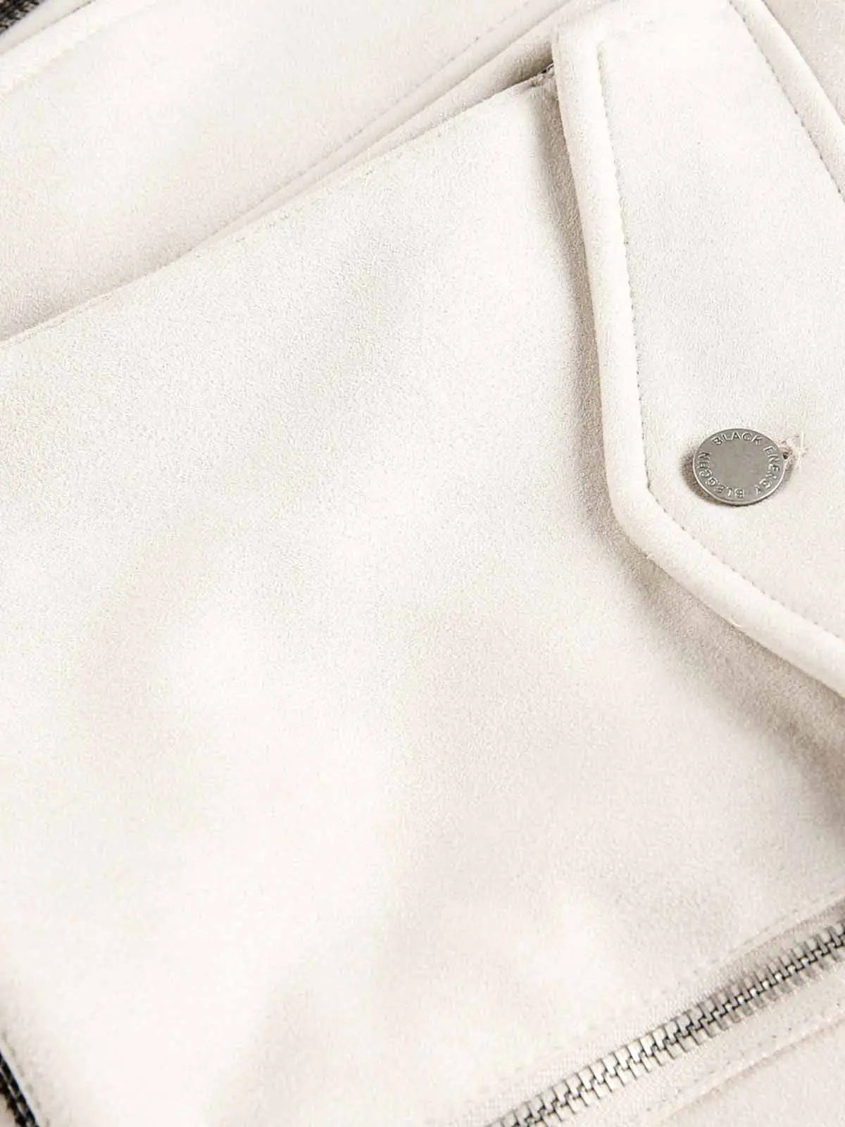 Military-Inspired Utility Shoulder Straps Zip Jacket 