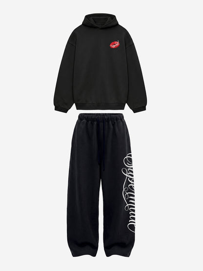 Fleece-Lined Oversized Sweatshirt