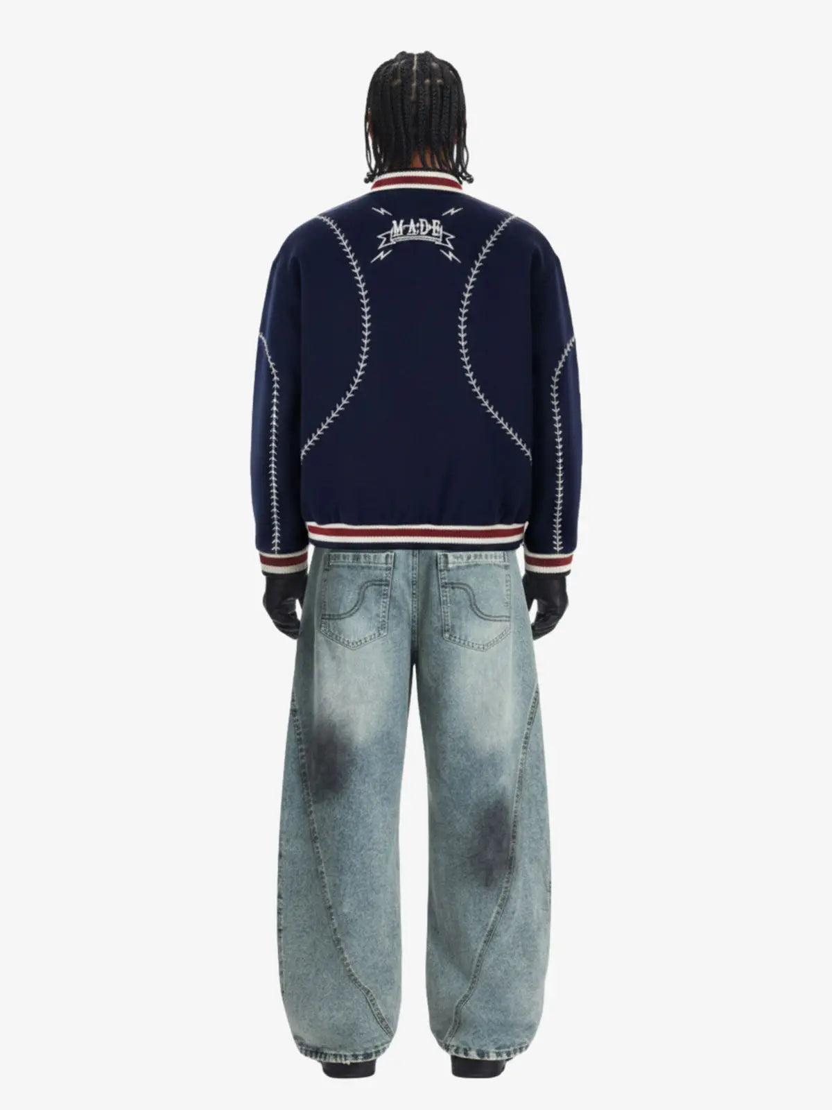 Baseball Stitch Embroidered Varsity Jacket 