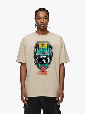 Racing Helmet Graphic T-Shirt 