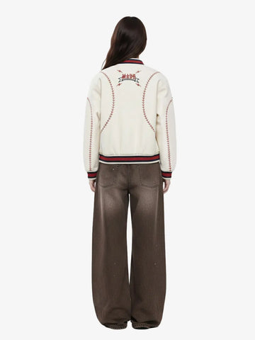 Baseball Stitch Embroidered Varsity Jacket 