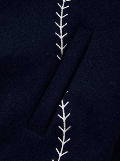 Baseball Stitch Embroidered Varsity Jacket 
