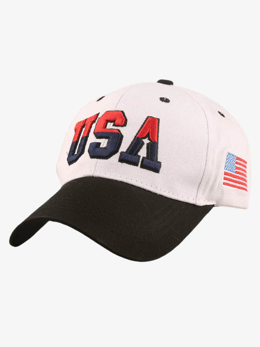 USA Embroidered Two-Tone Baseball Cap