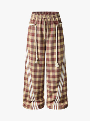 Plaid Patchwork Pants