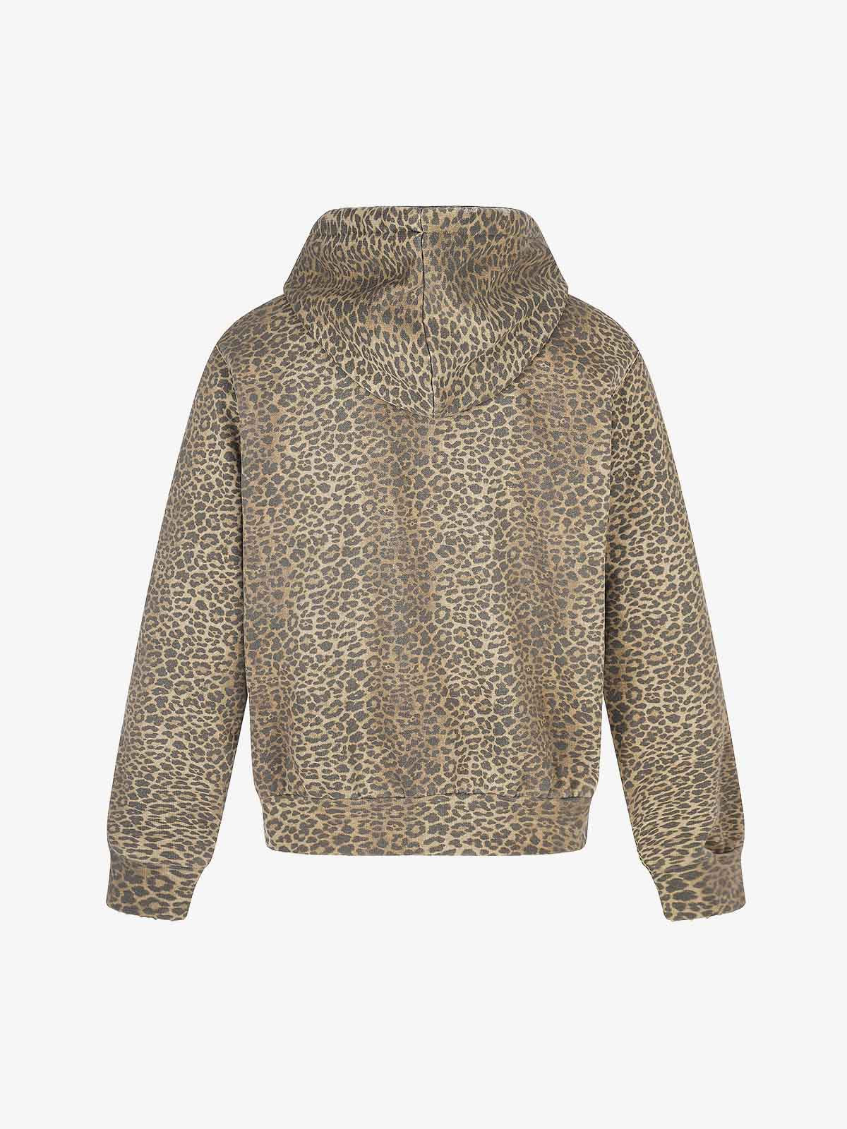 Leopard Print Hooded Jacket