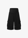 Fleece Cargo Shorts High Waisted Wide Leg Loose Fit Streetwear Shorts