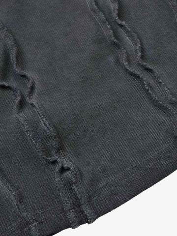Exposed Seams Washed Knit Vest