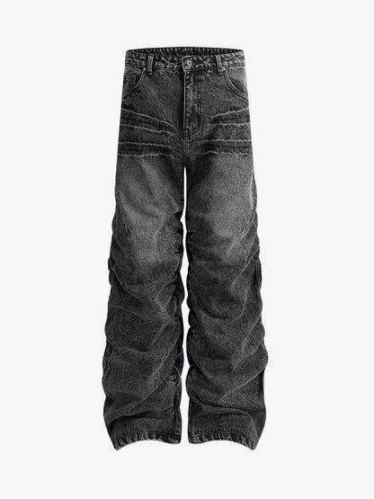 Y2K Faded Stacked Denim Jeans