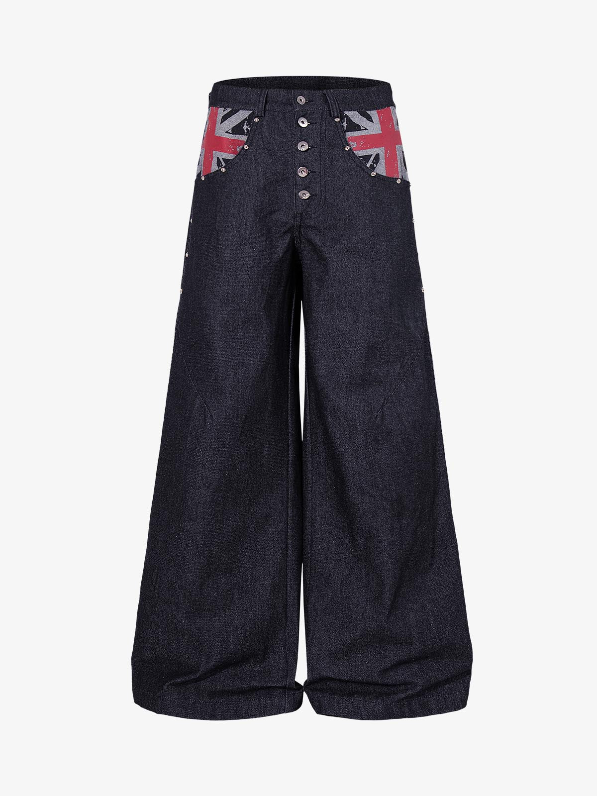 Graphic Pocket Straight-Leg Jeans