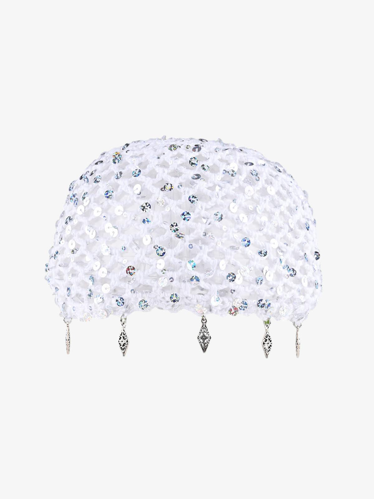 Vintage Sequin Mesh Beaded Fringe Cap 