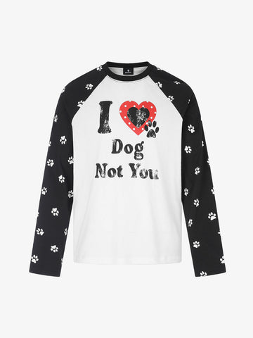 Slogan Raglan Long Sleeve Tee
