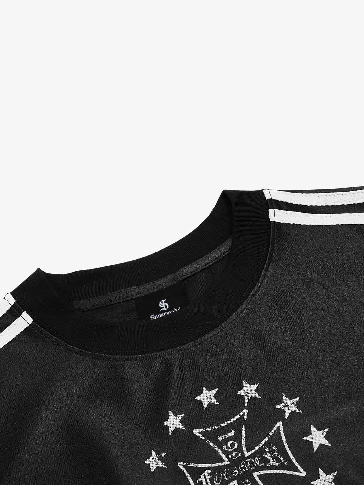 Supermade Gothic Chrome Mixed-Media Retro Jersey 