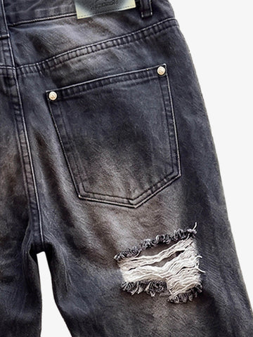 Distressed Ripped Slim Jeans