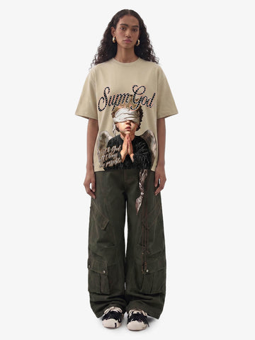 Blindfolded Angel Washed T-Shirt