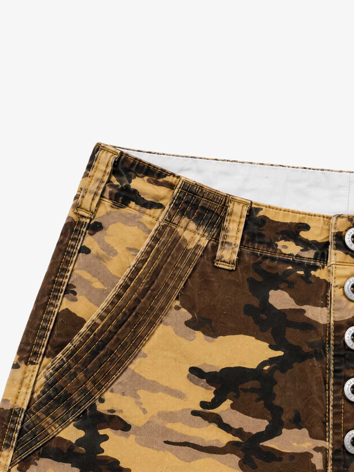 Five-Button Camo Cargo Shorts