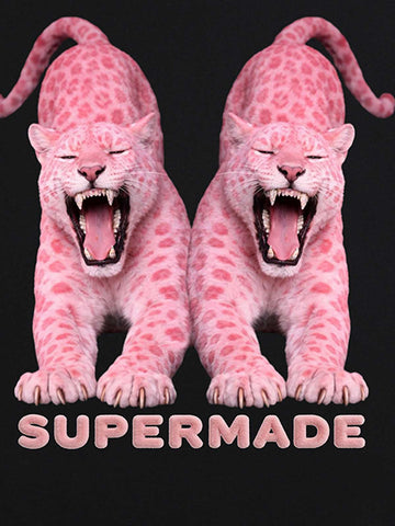 Vintage Pink Leopard Graphic T-Shirt 
