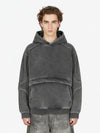 Retro Deconstructed Patchwork Washed Hoodie 