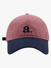 Embroidered Letter "a." Washed Baseball Cap