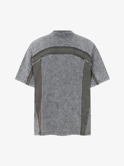 Panel Stitch Cotton T-Shirt 