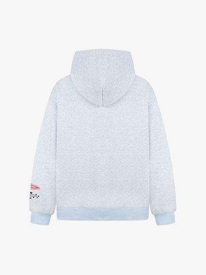 Cotton Blend Hoodie with Hair Clip Print Design for Men and Women 