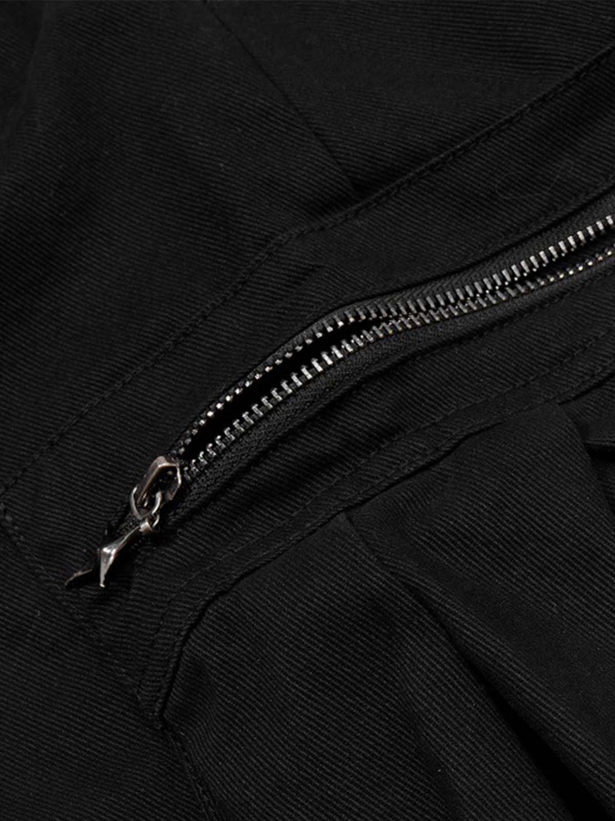 Leopard Waistband Cross Patch Cargo Pants