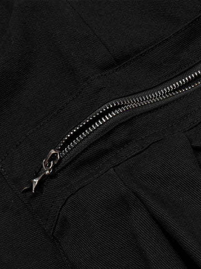 Leopard Waistband Cross Patch Cargo Pants