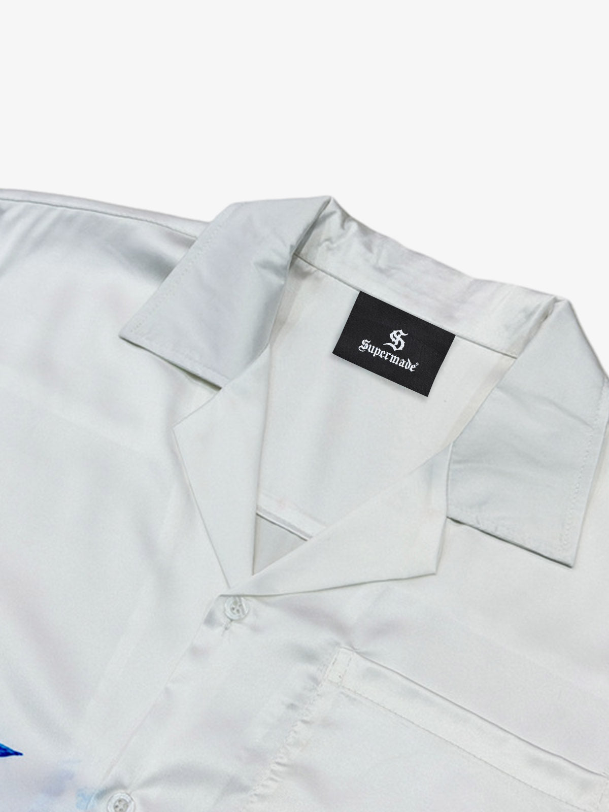 Blue Sketch Mythological Cuban Shirt