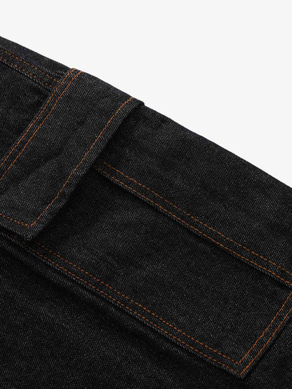 Vintage Contrast Stitch Cargo Shorts 