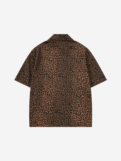 Leopard Graphic Short Sleeve Shirt