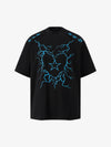 Heavy Embroidery Lightning Heart Print T-Shirt 