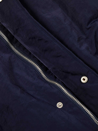 Street High-Neck Asymmetrical Placket Cotton Vest 